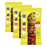 SMILEAT EAT & SMILE Triboo - Snack de Frutas Infantil, con Formas Divertidas, Ecológico, Ingredientes Naturales, sin Edulcorantes o Aditivos, Sano y Saludable, Sabor Limón y Manzana - 25 g
