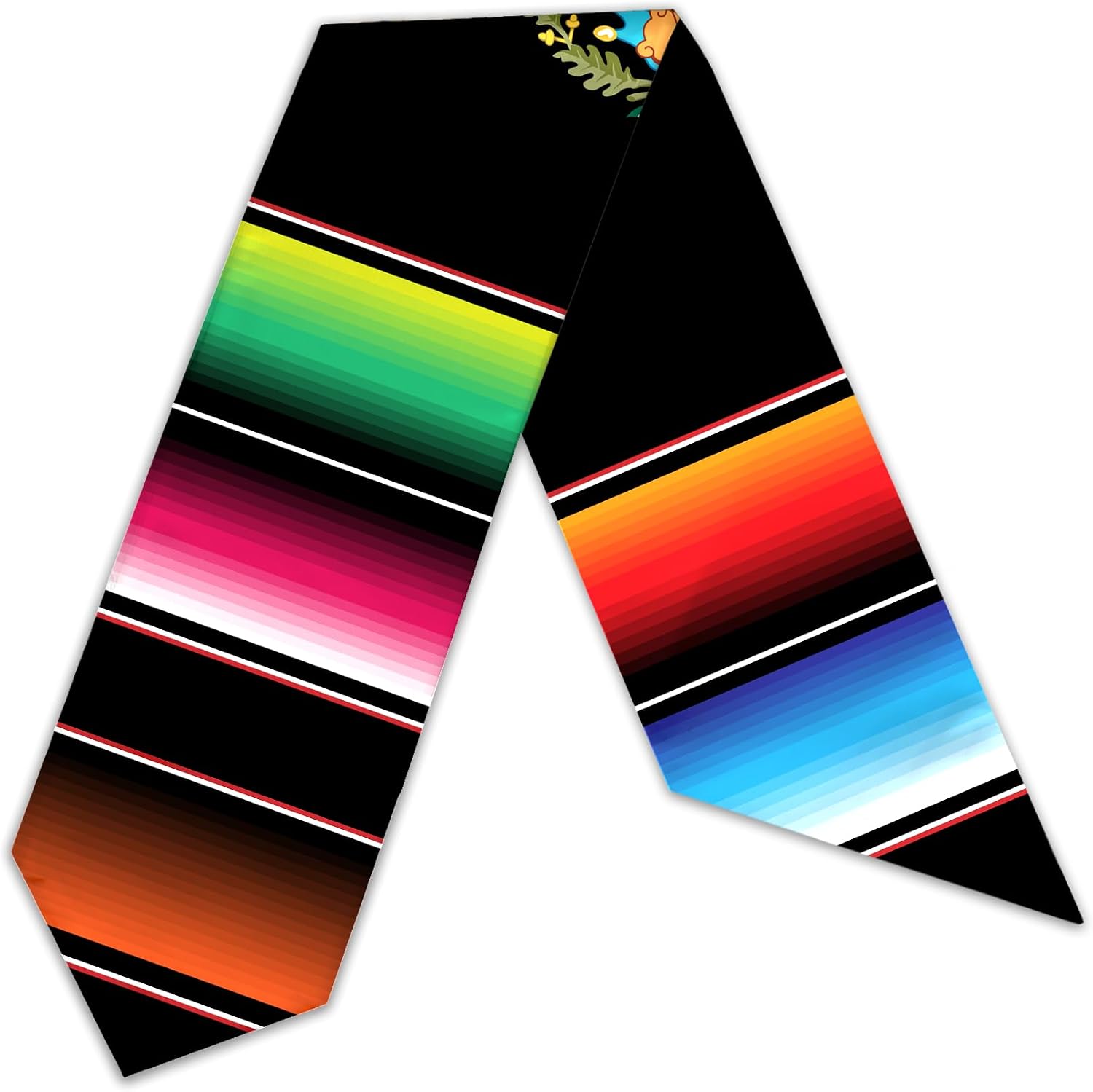 American Mexican Graduation Satin Stole Scarf for International Graduate 72" Graduation Sash