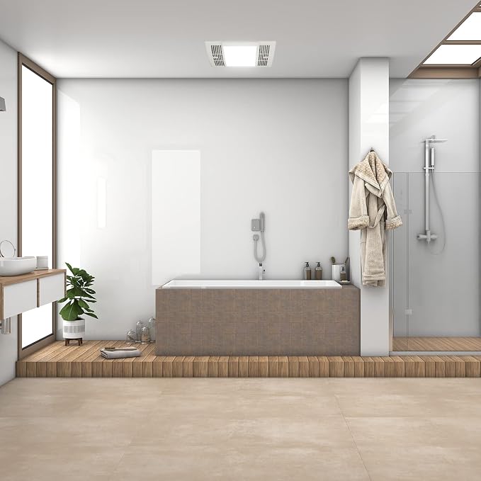 Ventilador de Extracción para Baño Akicon, Ultra Silencioso de 90 CFM y 1.5 Sones con Luz LED (Bombilla LED de 12 W y Base E26 Incluida), Garantía de 3 Años miniatura 9