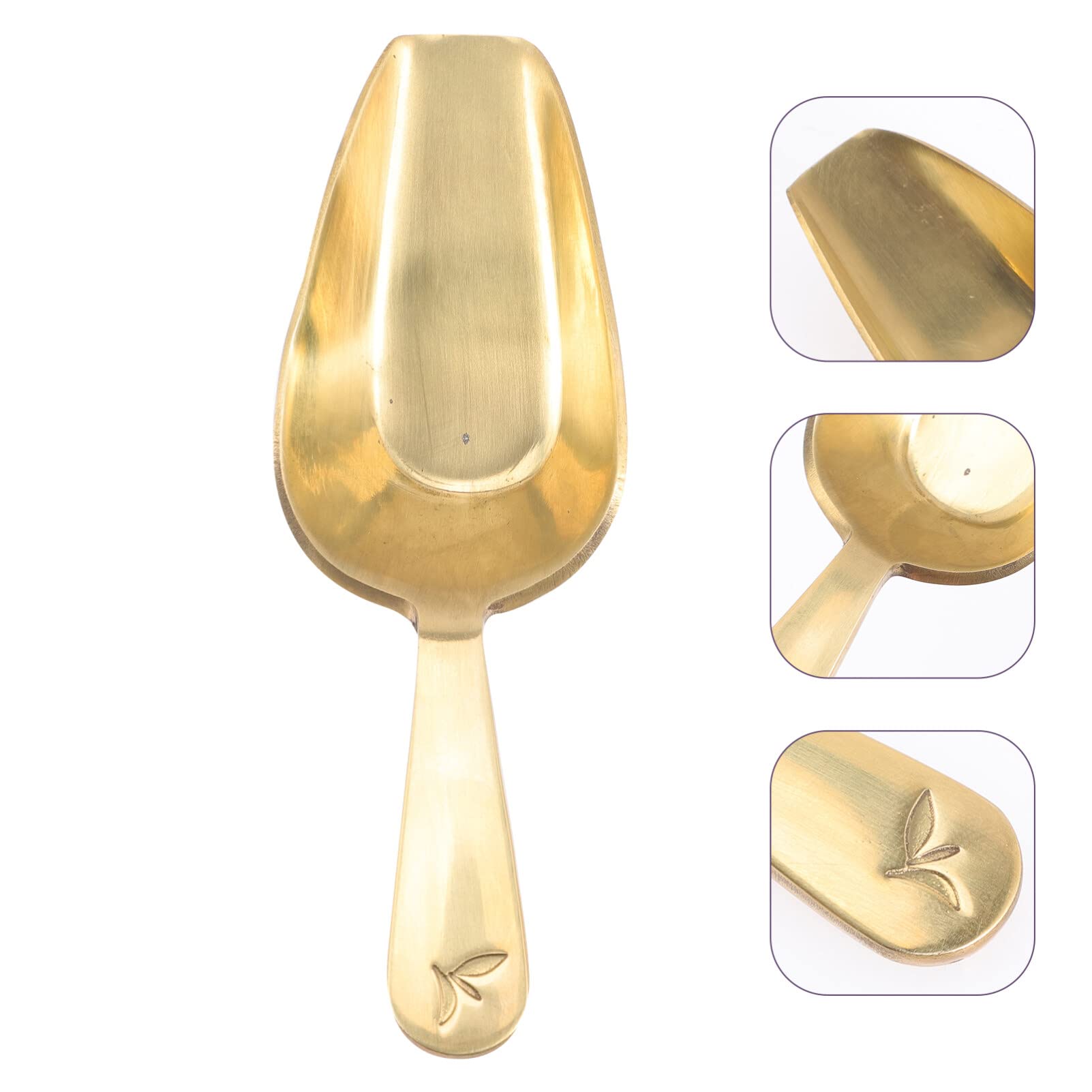 Alipis 5stücke Brass Tea Scoop Handgefertigte Mini Teelöffel Reinem Messing Für Lose Teeblätter Langlebig Und Leicht Zu Reinigen Perfektes Küchenutensil Für Teeliebhaber