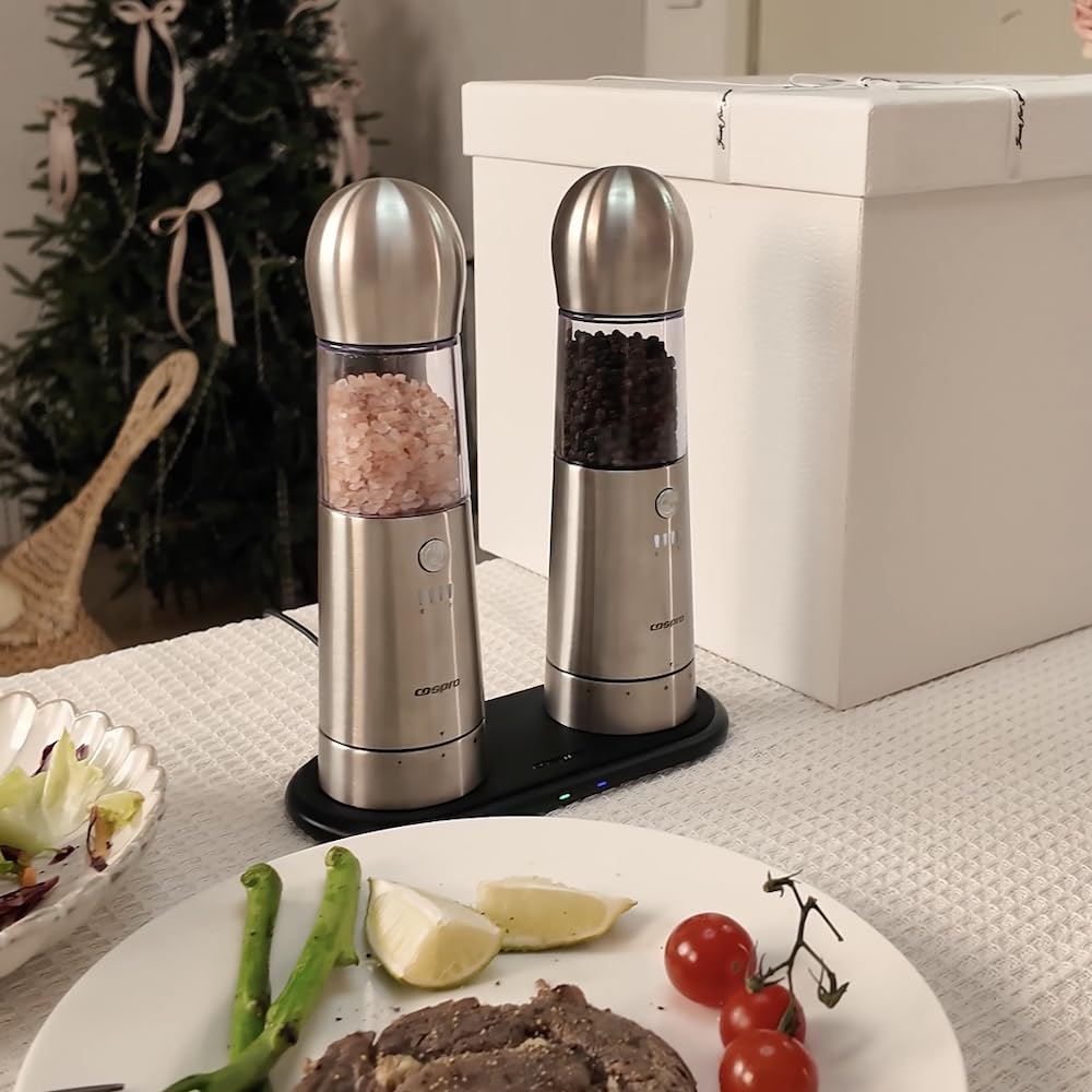 COSPRO Electric Salt and Pepper Grinder Set