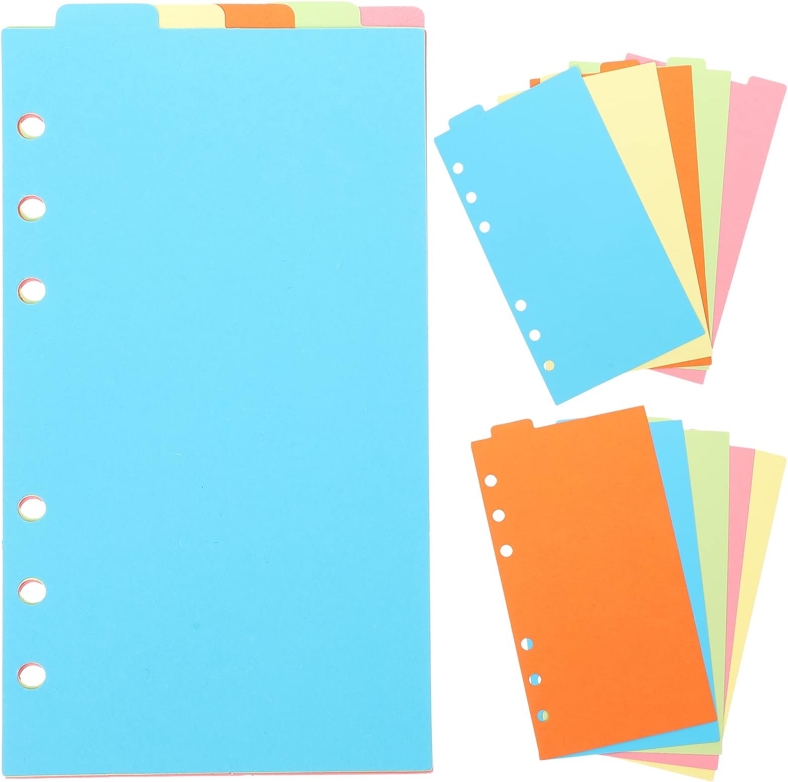 A5 Planner Inserts 6 Sets Plastic Binder Dividers Insertable Binder Dividers Notebook Dividers for Planner Cards Notebook Travel Diary Journal A5 Binder