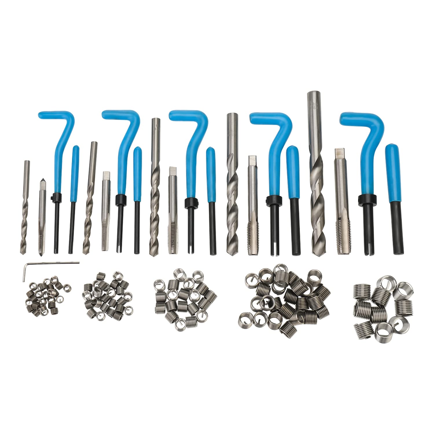 Kit De Reparación De Roscas Helicoil - 131 Piezas (M5 A M12) Con Herramientas