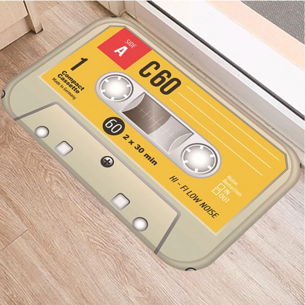 HBJWOV Mats Anti Slip Floor Carpet Tape Pattern Print Doormat for Bathroom Kitchen Entrance Rugs Home(Gray)