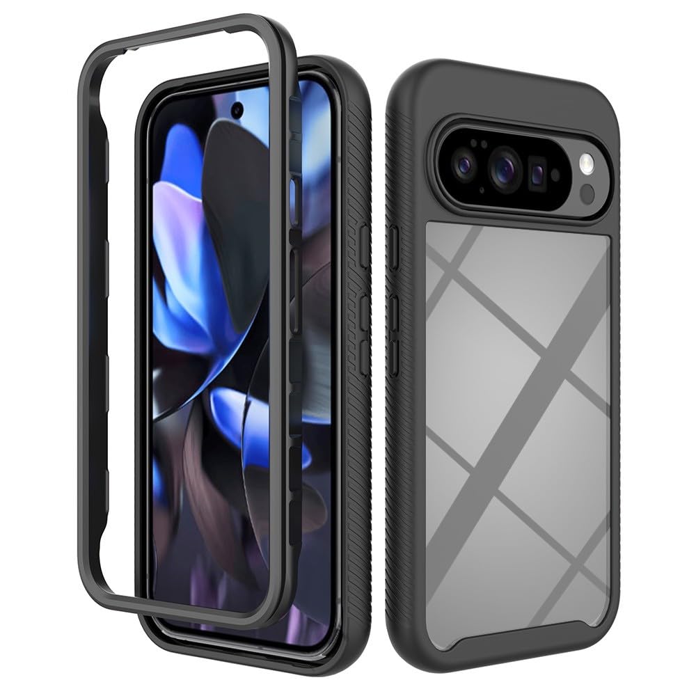 Étui compatible avec Google Pixel 6 Pro noir pour éviter les rayures arrière