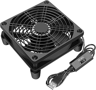 Ultra-Quiet USB 5V Computer Fan with Integrated Speed Controller for Electronics