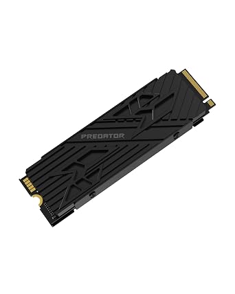 Acer Predator GM7000 Heatsink 2TB SSD, PCIe Gen4x4 NVMe M.2 SSD with DRAM Cache, Up to 7400 MB/s, PCIe 4.0 Internal Gaming Solid State Drive for PS5 Storage Expansion