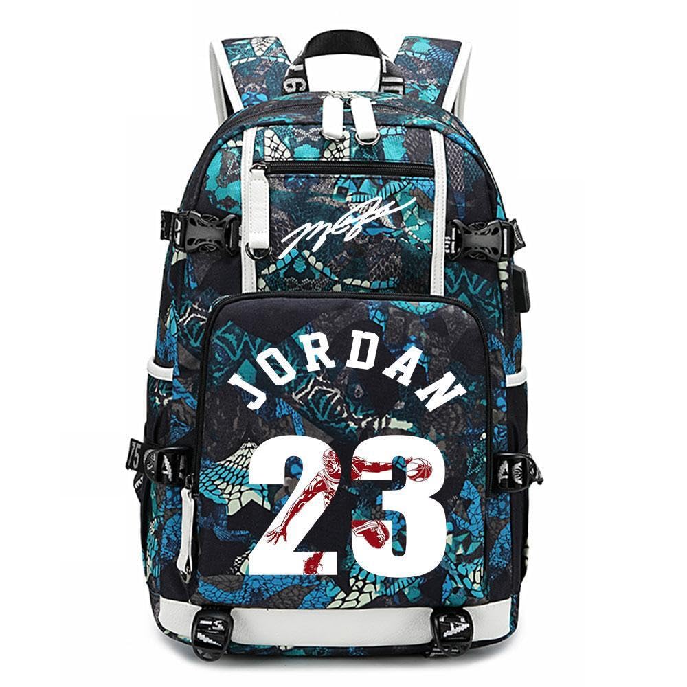 Basketball Player J-Ordan Laptop Multifunctional Backpack Waterproof Travel Backpack Fan Book Bag