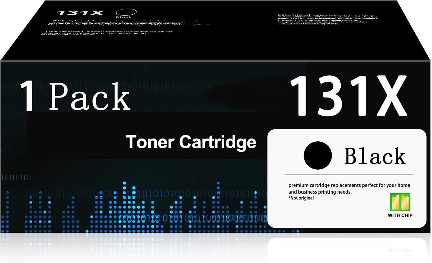 131X Toner Cartridge Replacement for HP 131X CF210X with Chip High-Yield Black Ink Works with HP Laserjet Pro 200 Color M251nw MFP M276nw M276n M251n M276 Series (1-Pack)