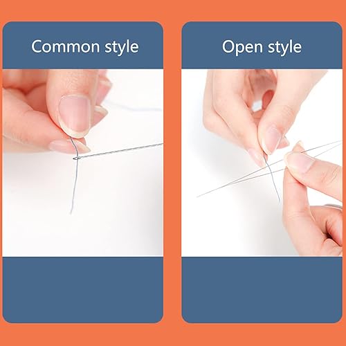 Miniatura 9 de 5 agujas curvadas para cuentas de ojo grande, agujas de coser de acero inoxidable, agujas giratorias de cuentas para bricolaje, herramientas de