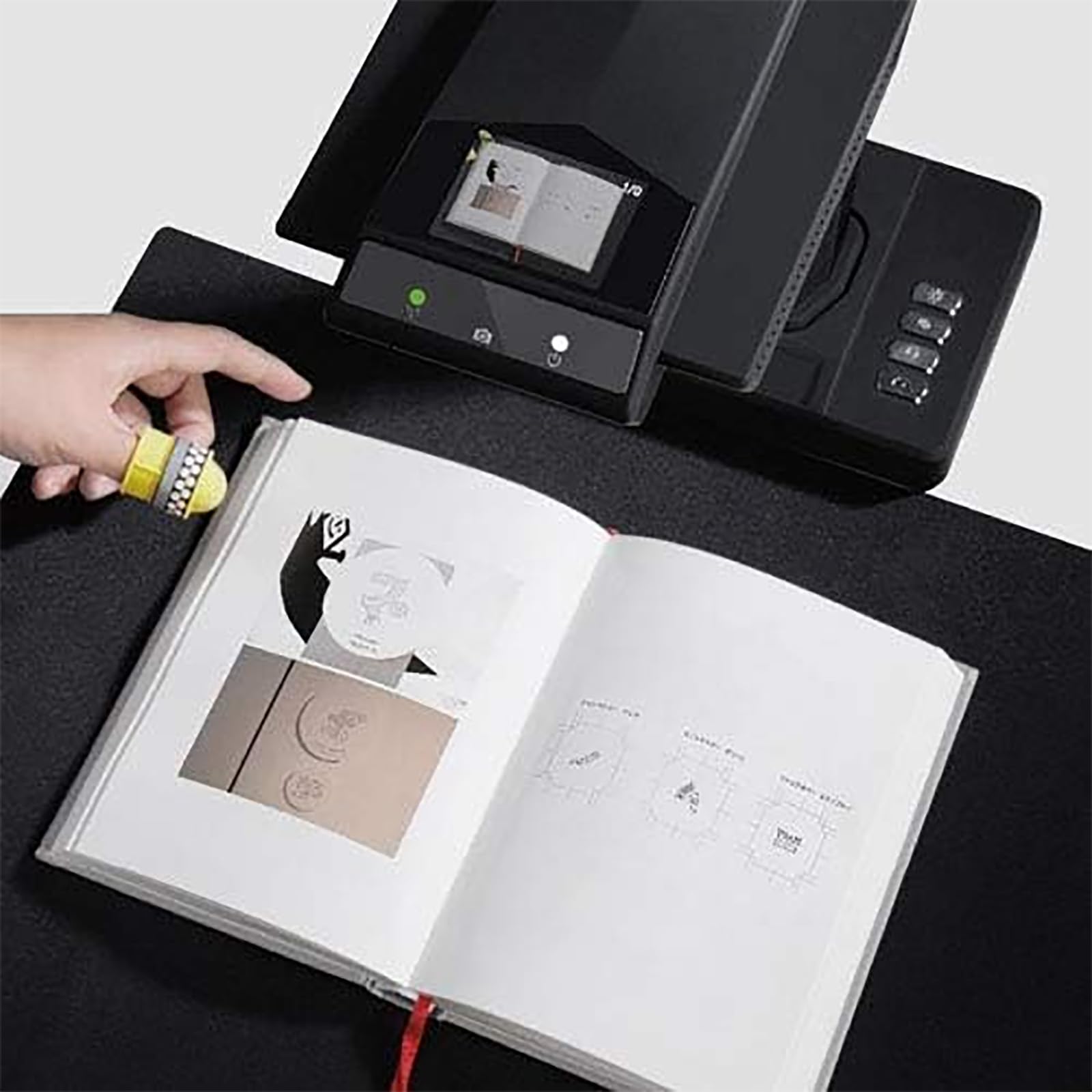 Escáner De Libros Profesional, Cámara De Documentos De 24 MP Con OCR De Más De 180 Idiomas Y 320 DPI, Resolución De 5696 X 4272 Y Velocidad De Escaneo Dual De 1 Página/1,5 Segundos, Compatible Con