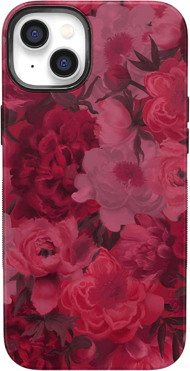 Casely iPhone 14 Case | Romance Novel | Moody Floral | Bold Protective Design | Compatible with MagSafe