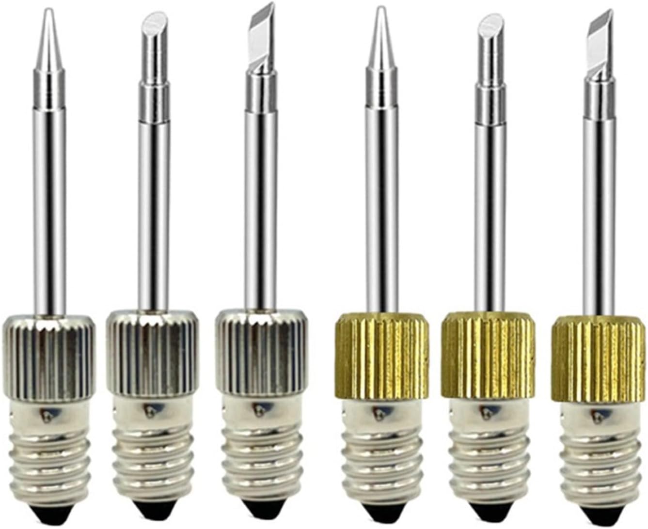 6PCS Replacement Soldering Iron Tips,E10 Interface Professional
