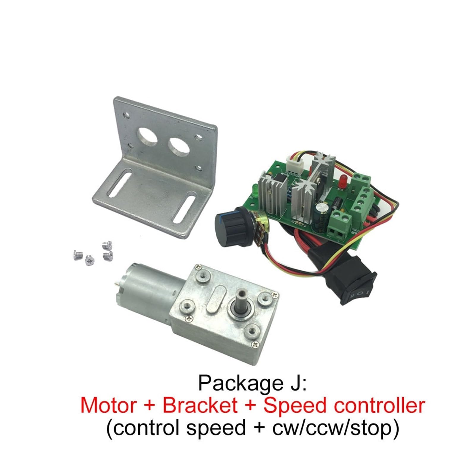 Worm Gear Electronic Starter Reducer DC High Torque Electronic Starter Metal Gear Self Lock Package J 12V 66rpm