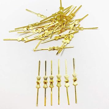 500pcs موصلات جزء مصباح الثريا دبابيس شفاه 40 مم لتثبيت بلورات خرزة قطع غيار الثريا ملحقات الإضاءة الذهب