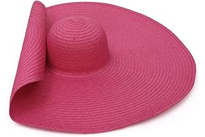 GEMVIE Oversized Straw Hat for Women Wide Brim Sun Hat