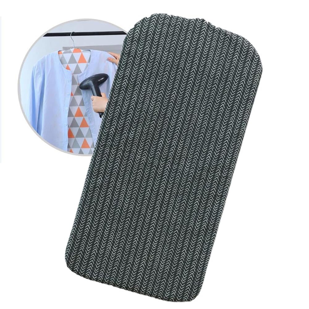 Bügelmatte Für Tisch Reise Bügelbrett Mit 360° Drehbarem Haken, Tragbare Hängende Bügelunterlage/-Matte, Hitzebeständig Dampfdurchlässig(Black White)