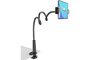 Gooseneck Tablet Stand Holder For Easy Bedtime Reading & Hands-Free Viewing