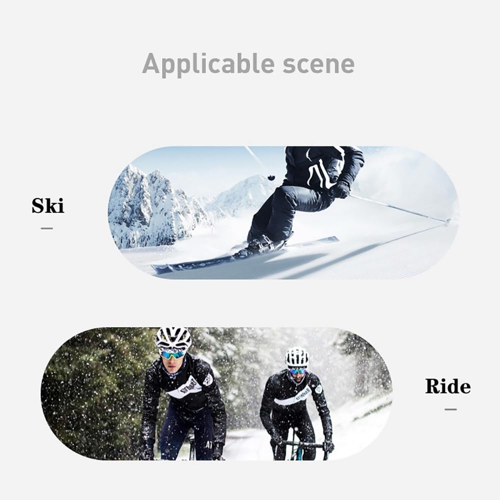 Gorro de invierno con forro polar cálido para ciclismo, con agujeros para gafas, gorro térmico negro, Negro -, 0