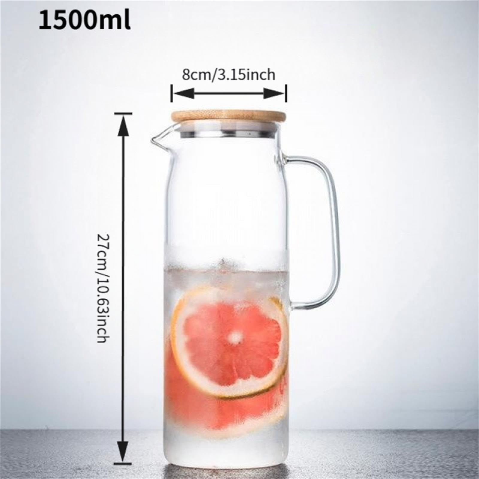 Wasserkaraffe 1 Stück 1L/1,2L/1,5L Wasserkrug Aus Glas