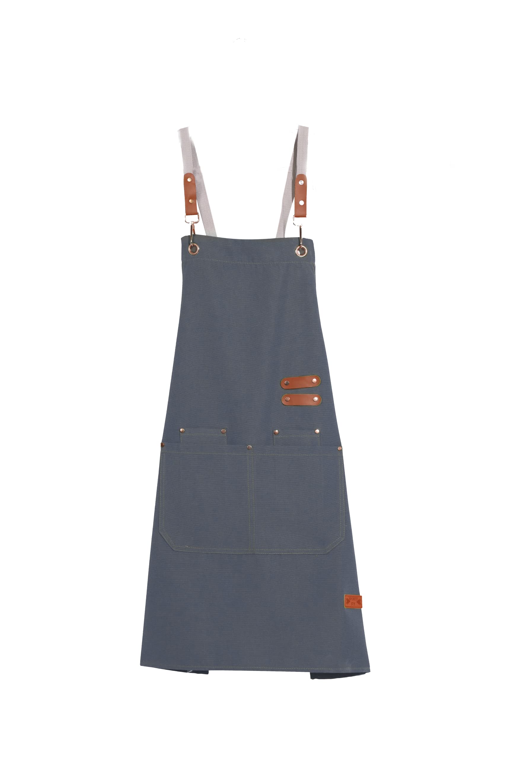 Chef Apron-Cross Back Apron for Men Women with Adjustable Straps and Large Pockets,Canvas