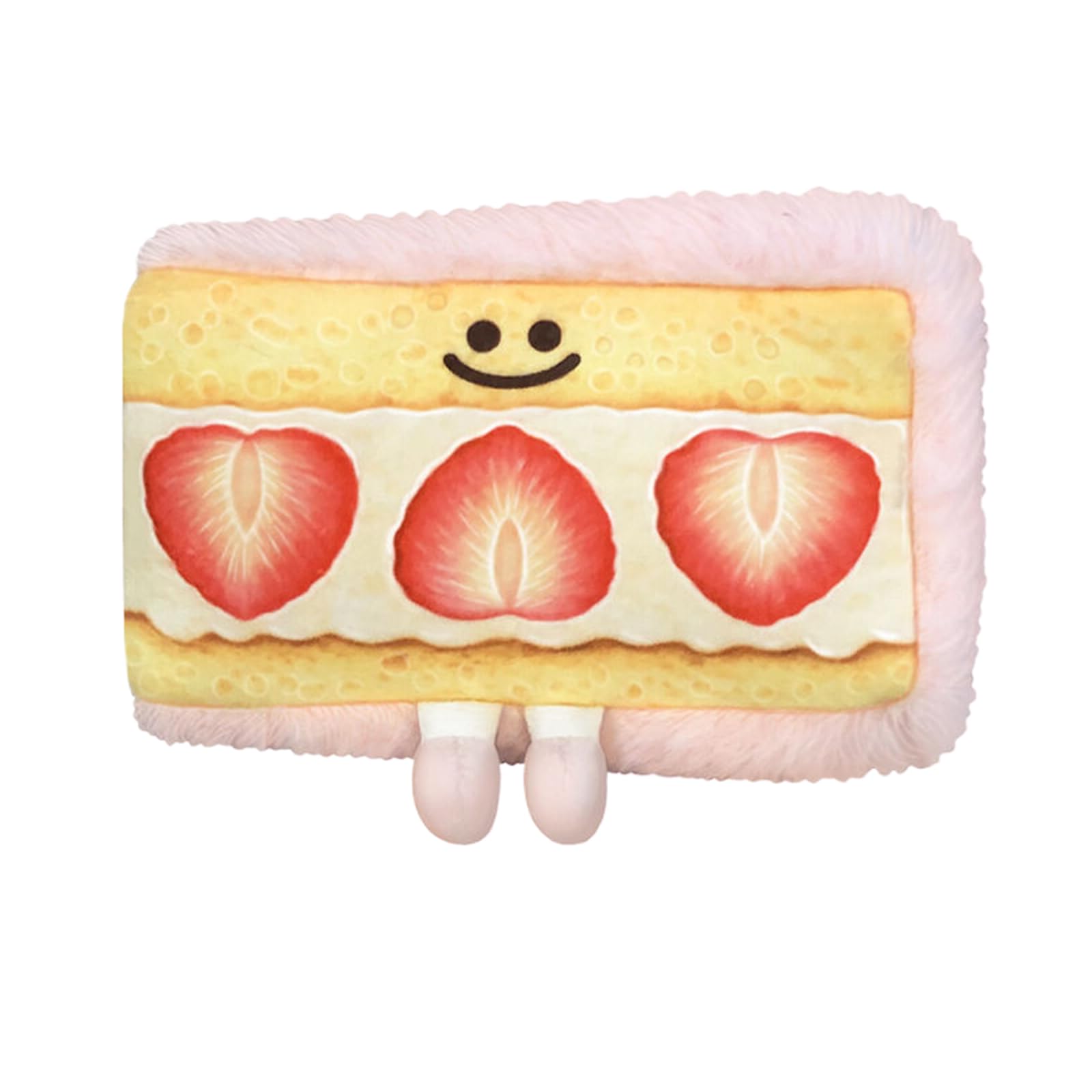 YAMSLAM 1PC Student Kawaii Large Capacity Pencil Bag, Strawberry Sandwich Pencil Case, Desktop Organizer Bread Creative Pencil Cases