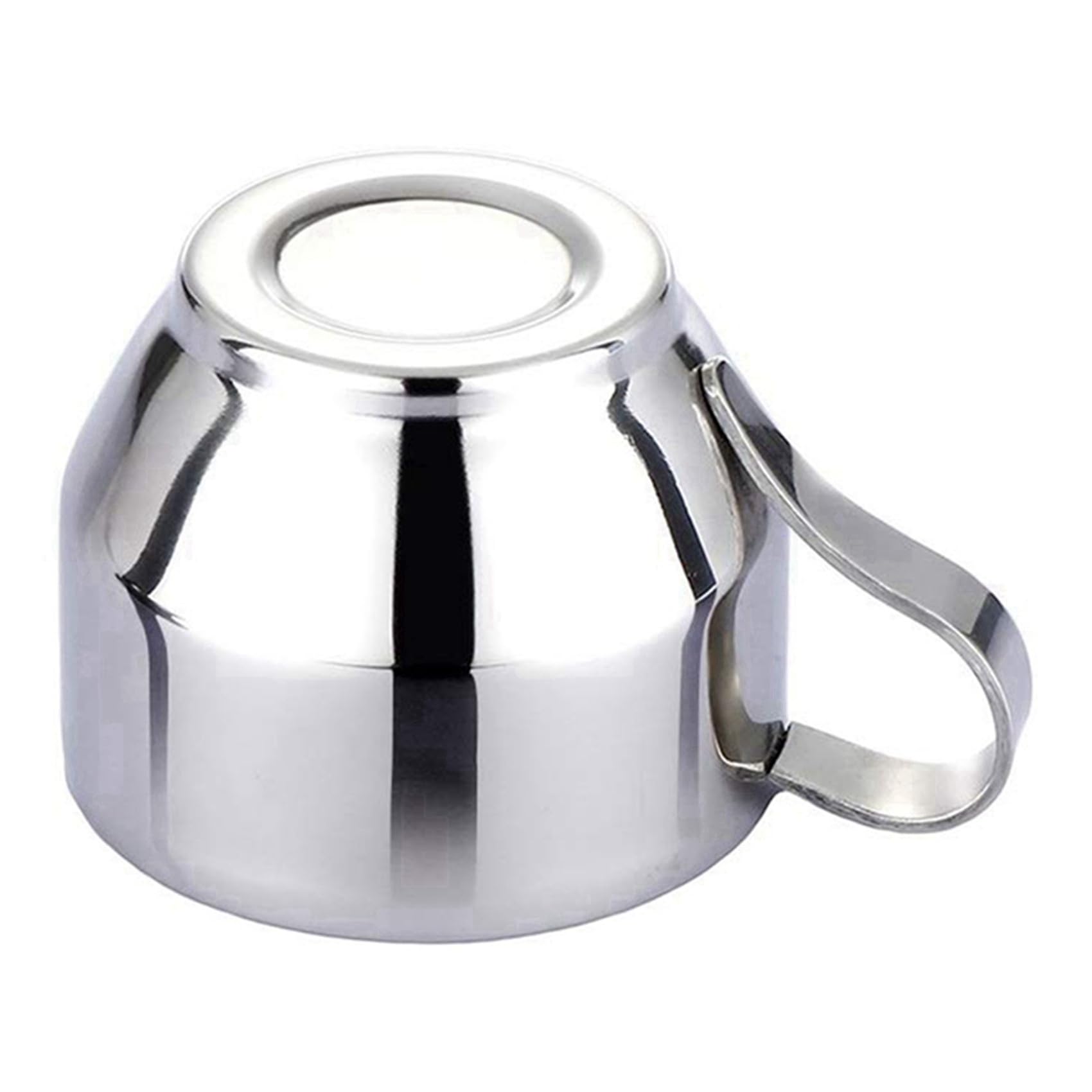 Juego de Tazas de Café con Aislamiento - Tazas de Café Espresso de Doble Pared de Acero Inoxidable de Té de Capuchino con Leche con Platillo Y Cuchara 125 Ml (Juego de 6)
