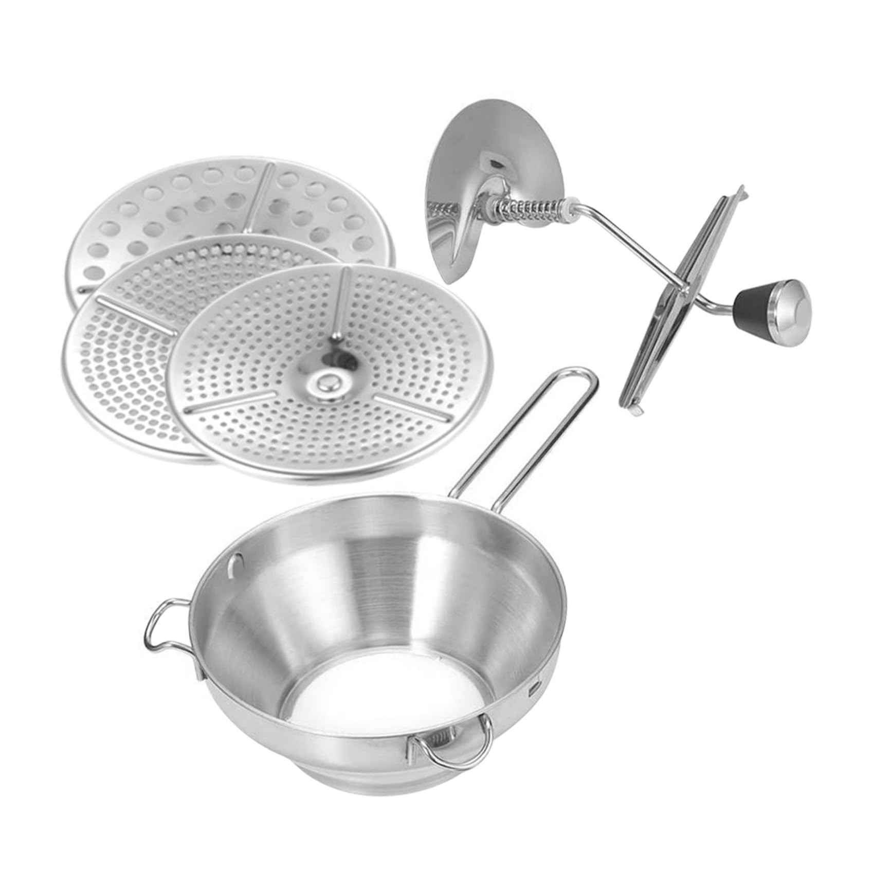 Kartoffelstampfer aus Edelstahl Lebensmittelecht Manueller Food Stamper für Obst Gemüse Rutschfester Griff Stabiler Küchenhelfer zum Pürieren