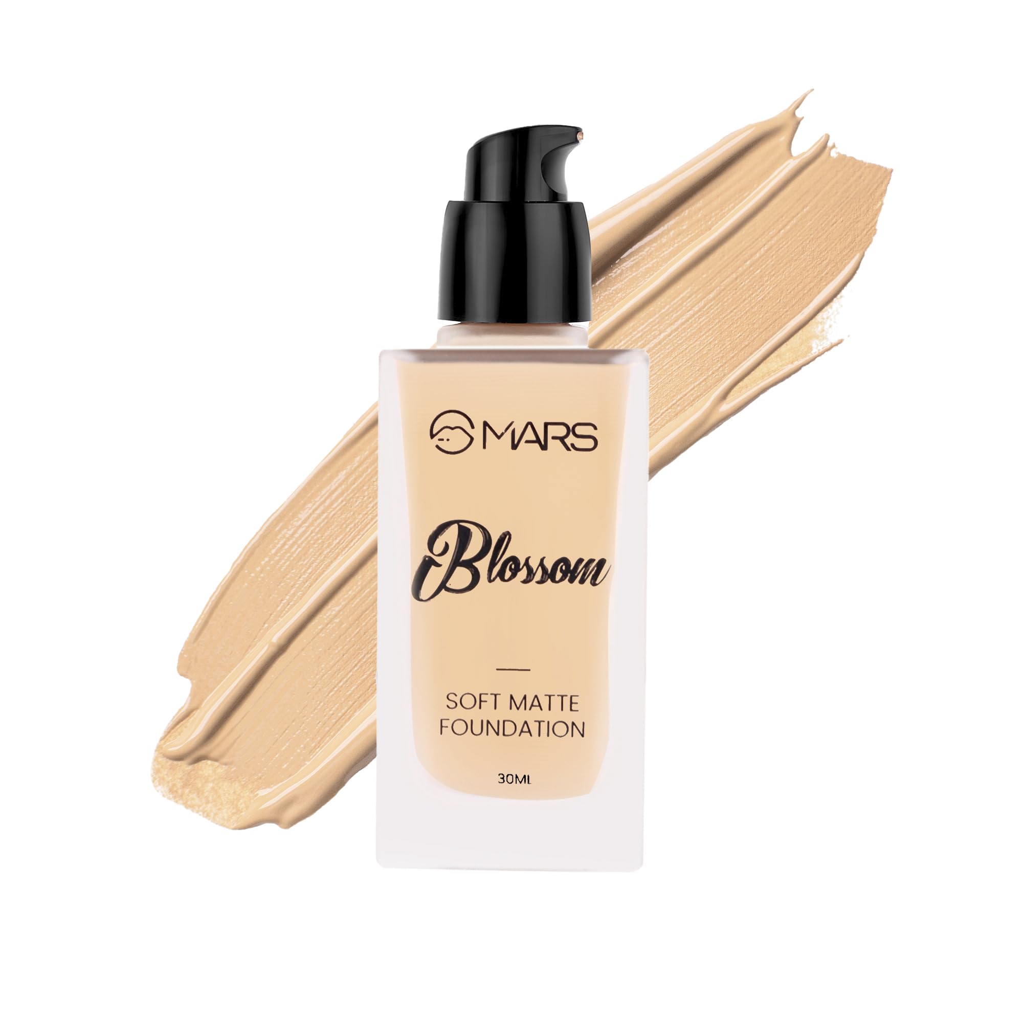 MARS Blossom Soft Matte Lotion Foundation | Easy to Blend | Comfortable Light Weight Formula | Flawless Base Foundation (30 ml) (02-IVORY)