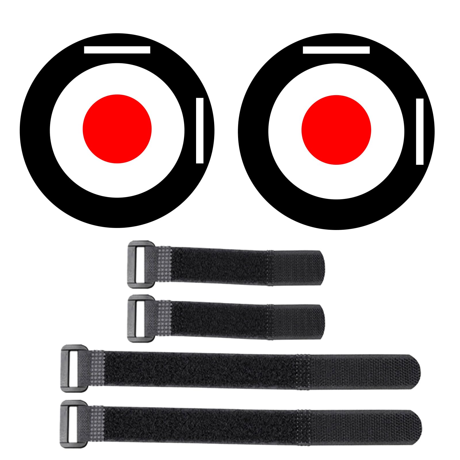Bersagli per Porta da Calcio - 2 Dischi per Allenamento con 4 Cinghie Regolabili (30cm + 60cm) - Attrezzatura per Esercizi di Tiro per Bambini, Allenatori e Professionisti