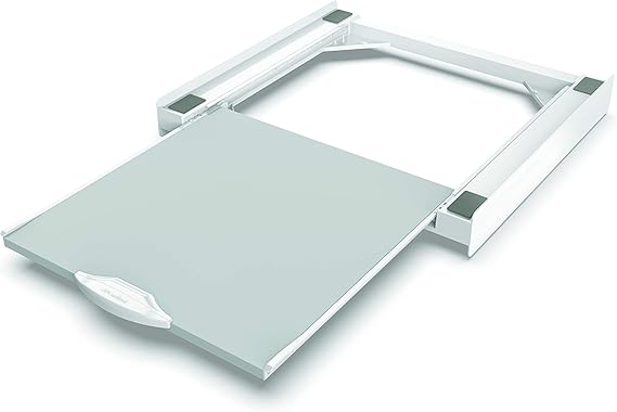 Meliconi Base Torre Slim L45, Kit Di Sovrapposizione Lavatrice Asciugatrice Universale, Supporto - Foto 2