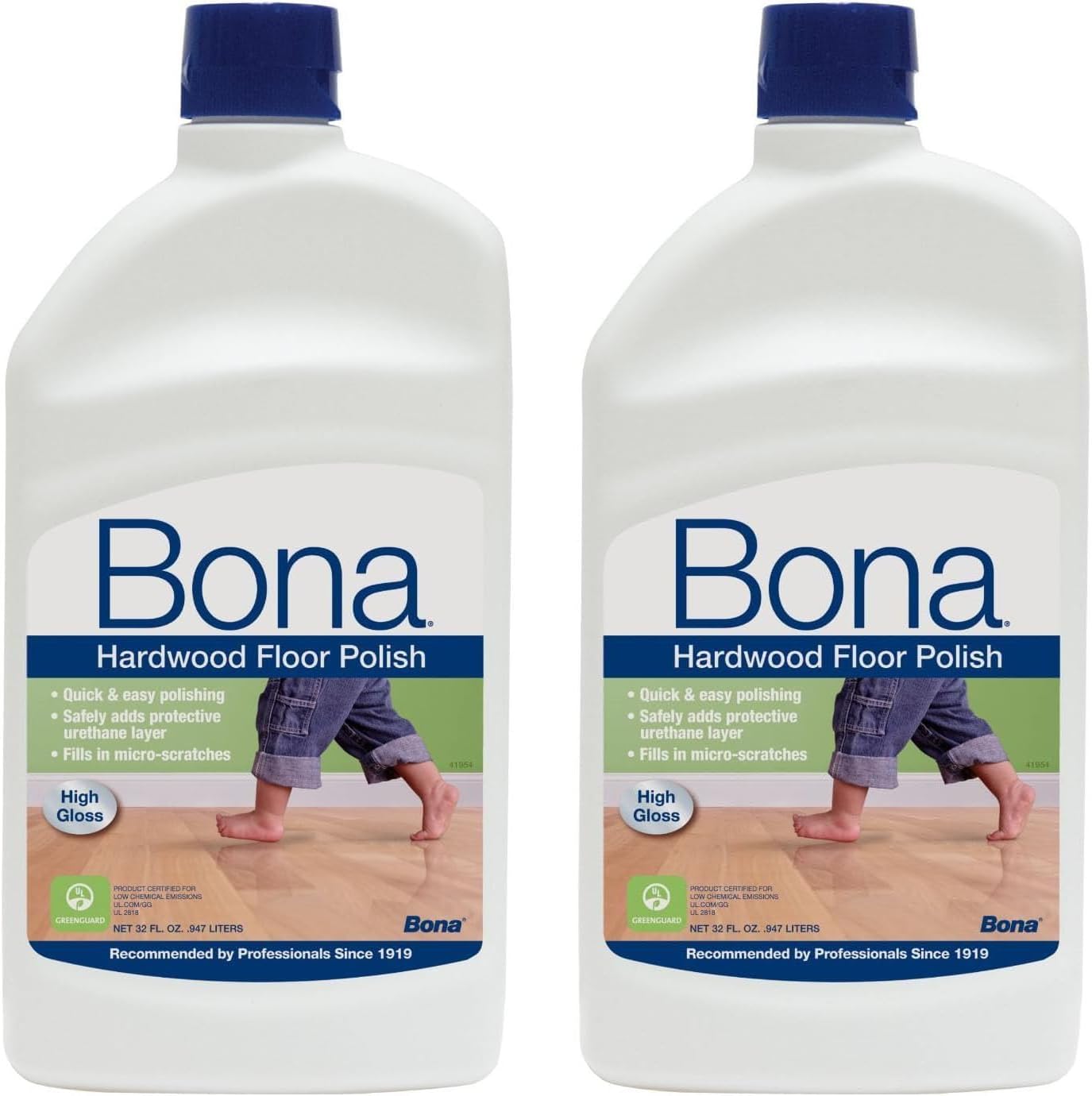 Hardwood Floor Polish- High Gloss – Value Pack of 32 Ounces (Two Pack)