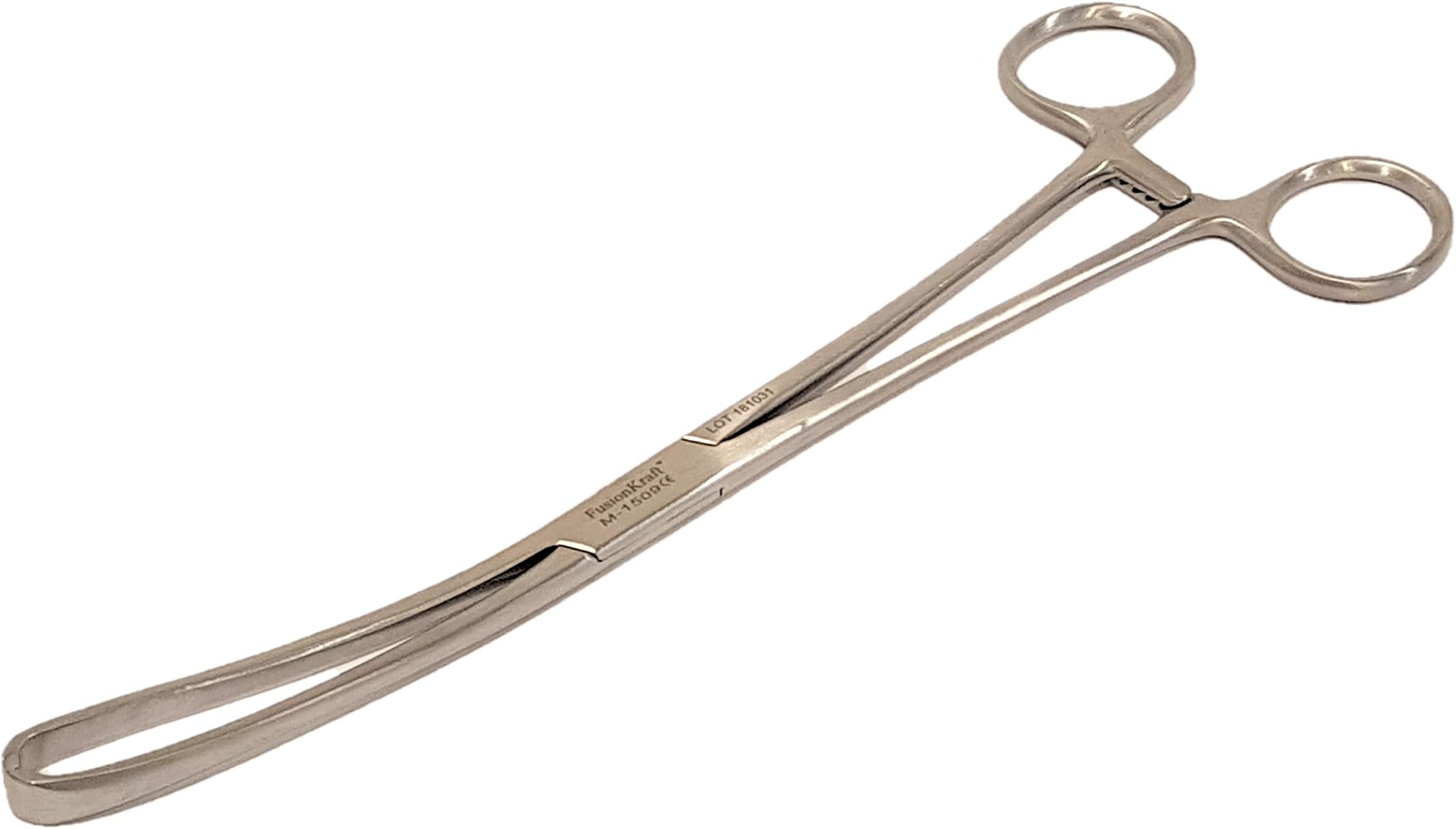 - Teale Vulsellum Forceps, Side Curved Shanks, 3x4 Teeths, 9"