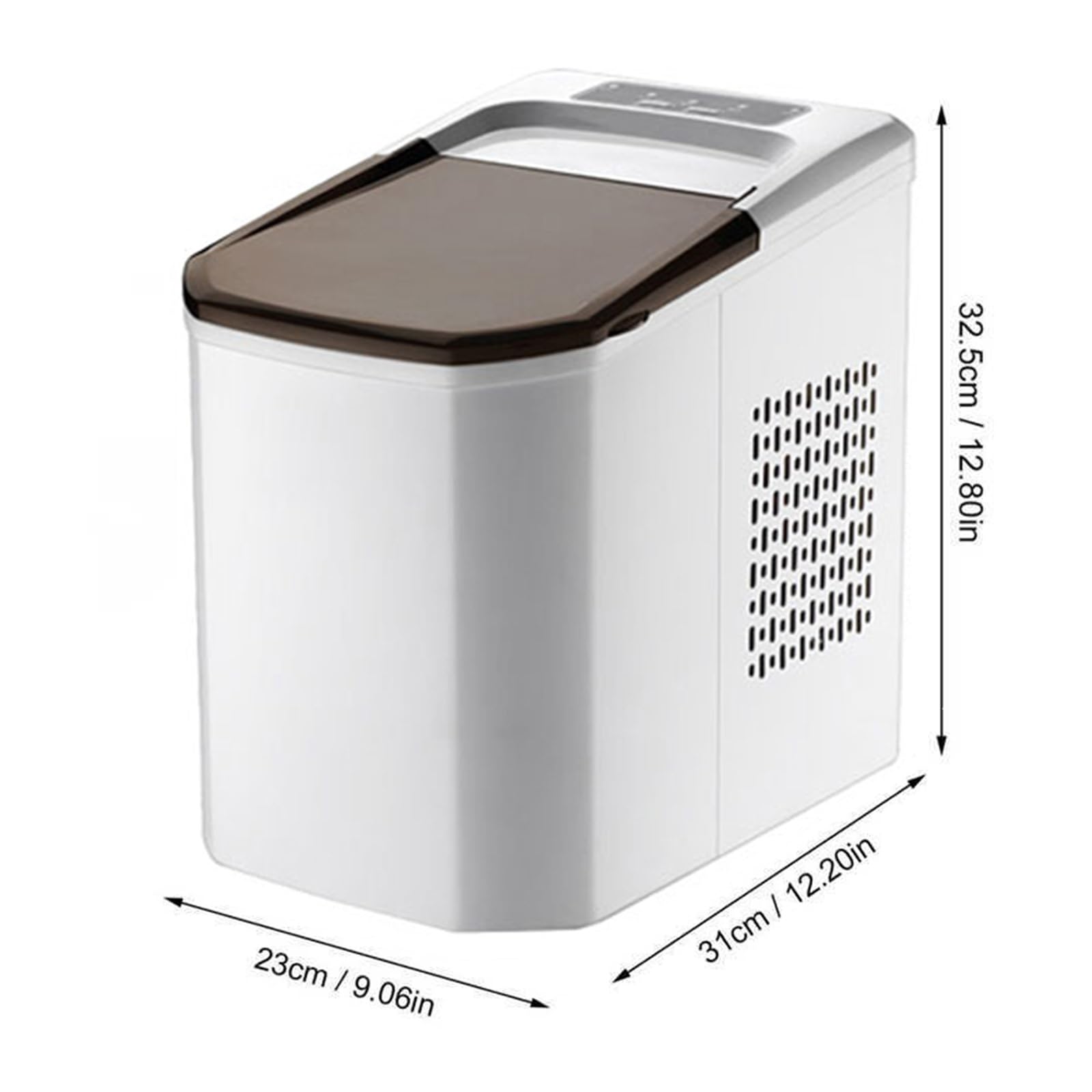 Máquina para fabricar hielo sobre encimera Máquina for hacer hielo portátil for encimera, totalmente automática, comestible, 9 cubitos de hielo en 8 minutos, máquina for hacer cubitos de hielo durader