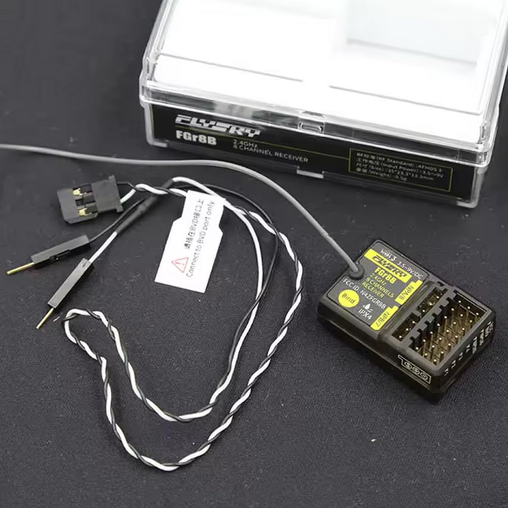 Goolsky Flysky - Receptor FGr8B, receptor de 8 canales de 2.4 GHz para transmisores Flysky AFHDS 3 PL18 NB4+ NB4 Pro+ RC y módulos RF FRM302