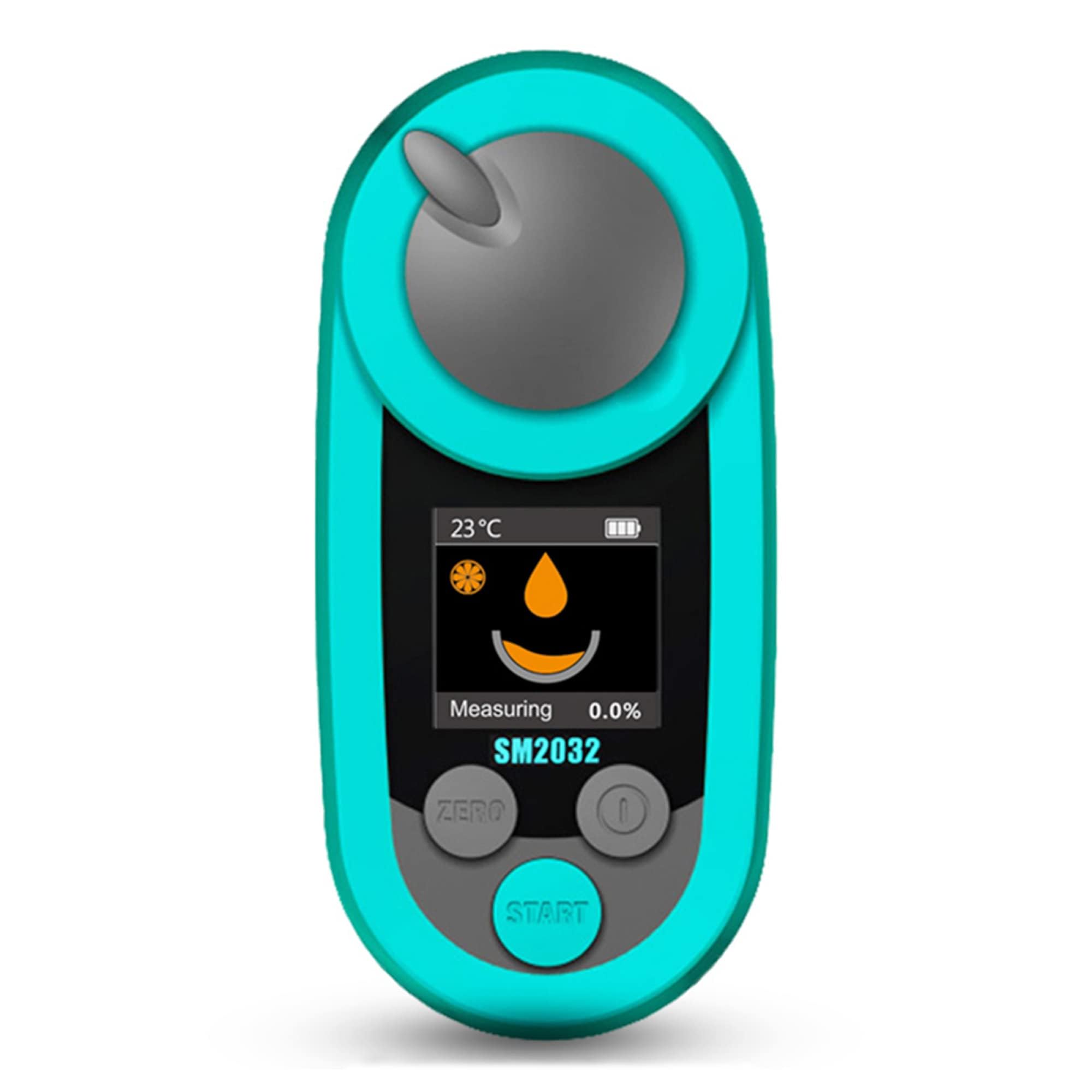 Digital Refractometer Brix Sugar Meter, Range 0-32% ±0.2% Range High-Precision Fruit Meter with Automatic Temperature Compensation, Color LCD Display, IP65 Water and Dust Proof, Zero Degree Correction