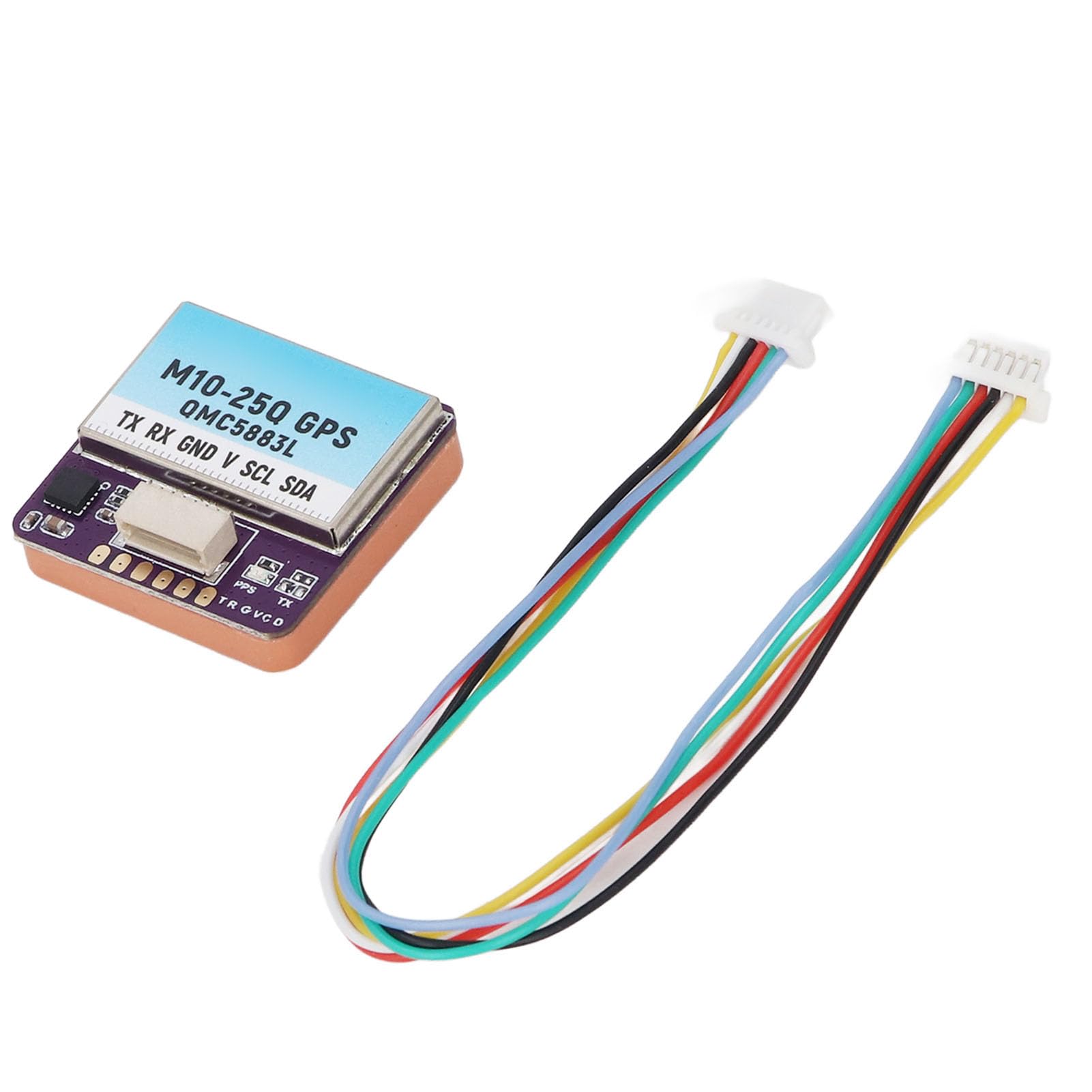 Module GPS M10-25Q avec Boussole QMC5883L, Faible Consommation D'énergie, Structure Compacte, Fréquence de Sortie 10 Hz, pour Drone de Course FPV