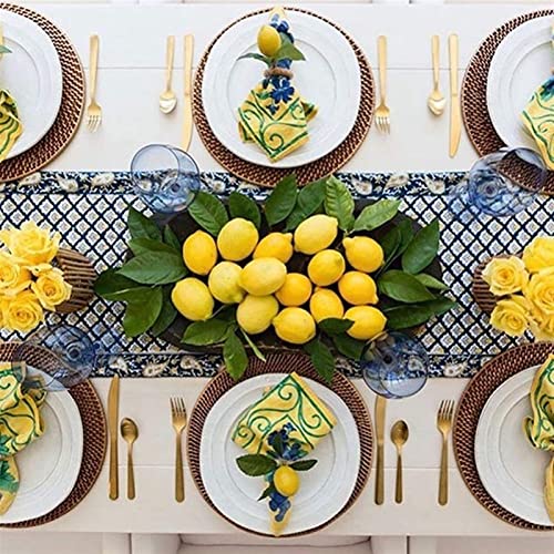 Bzgknul Napkin Rings Set, Napkin Rings Set Of 12 Simulation Lemon Plant Napkin Ring Fruit Meal Buckle Hotel Model Room Napkin Ring Party Supplies #TOP4