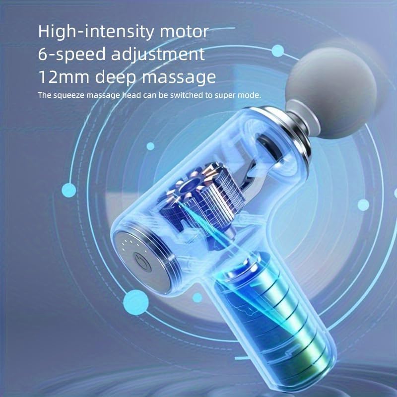 Image of Massage Gun for Deep Tissue, Muscle & Body Pain Relief | Special Body Massager for Pain Relief | Massage Gun for Back Leg & Full Body, Neck, Shoulder, Back, Foot | 4 Specialized Heads For Full Body Pain Relief (ZBlack)