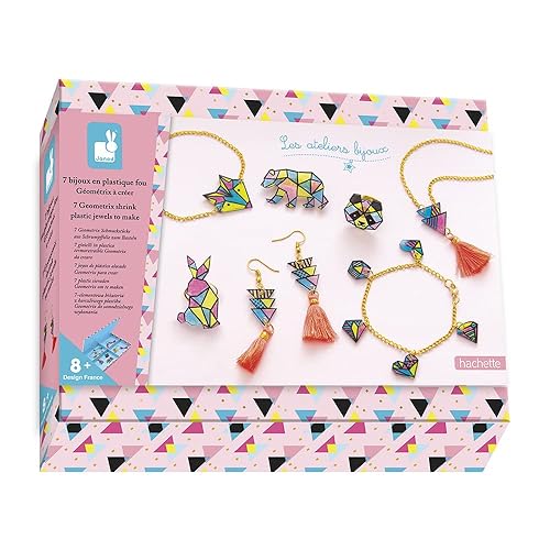 Janod - Coffret 7 Bijoux en Plastique Fou Géométrix à
