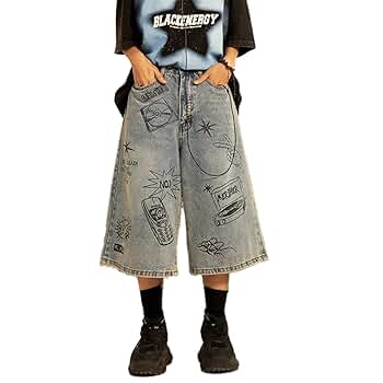 GTRG ジョーツ　Y2K y2k ストリート　海外ファッション Y2k Hip Hop Vintage Loose Jorts Harajuku Streetwear Summer