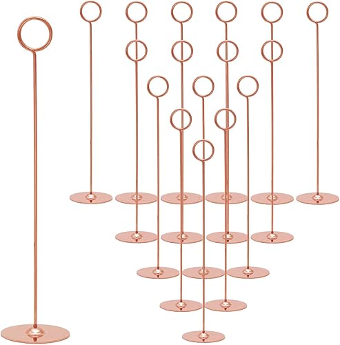 Urban Deco 16 tarjetero de mesa de 12 pulgadas, portatarjetas de acero para fotos, letreros de alimentos, notas de notas, bodas, restaurantes,