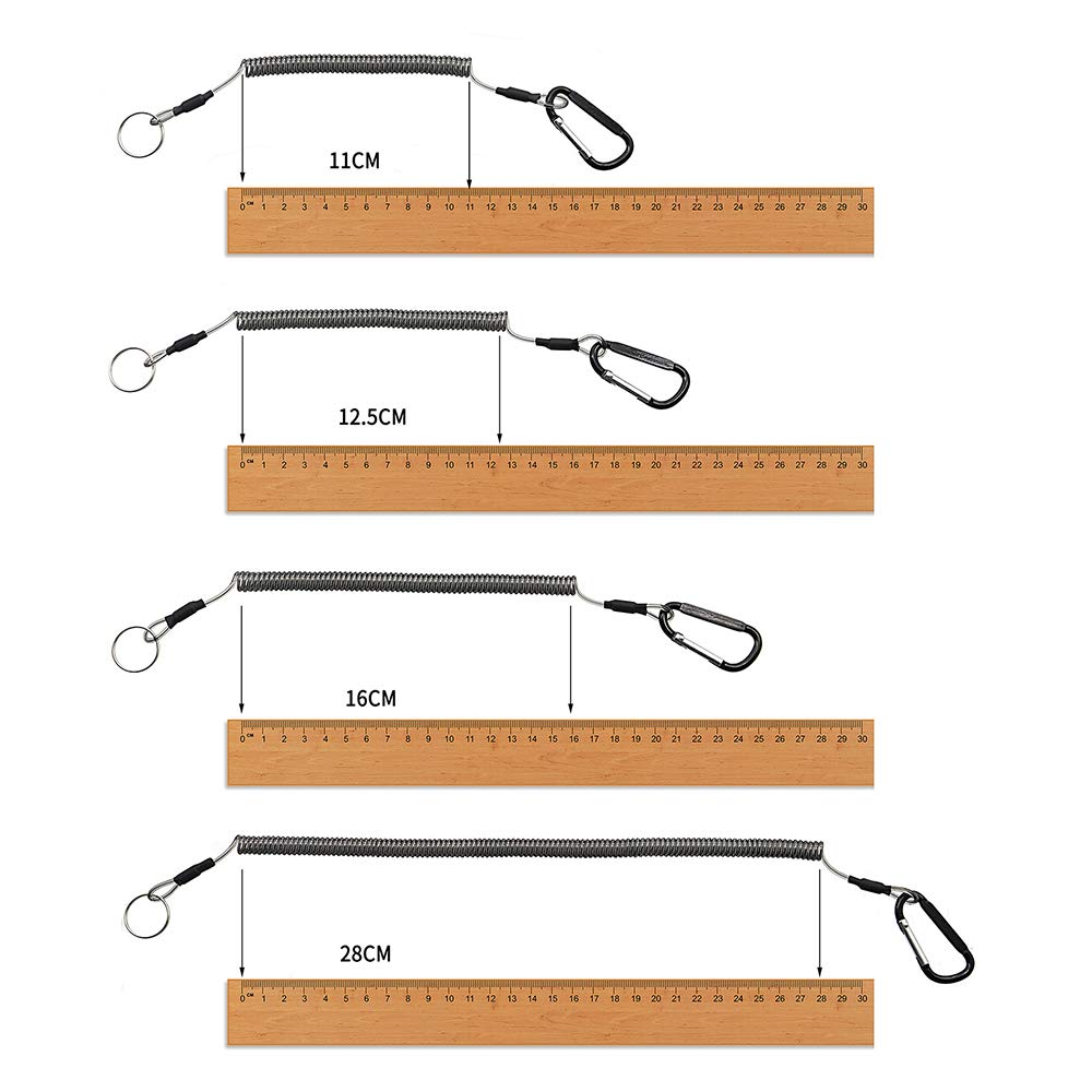10 Stück Anti-Verlust Bänder - Ausziehbare Schlüsselbänder Für Werkzeug & Angelzubehör