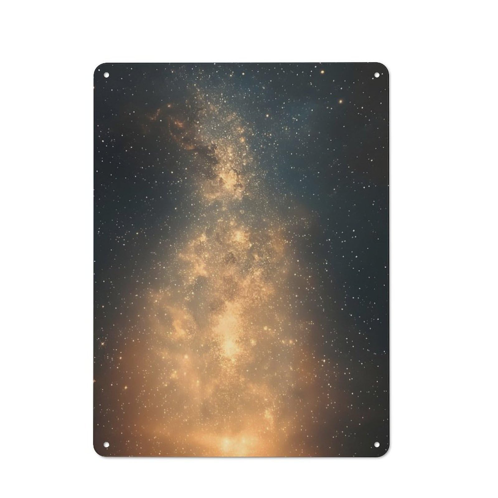 Junmoney Milky Way Galaxy Retro Tin Wall Plaque 40X30cm Featuring For Pub Or Café, New-Space Wall Decor For Pub Decor Enthusiasts