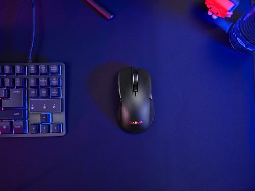 Trust GXT 931 Ybar Mouse Gaming Wireless Bluetooth + 2.4GHz Latenza Ultra Bassa, Programmabile, 200-7200 DPI, 70% Plastica Riciclata, Mouse Senza Fili Ricaricabile per Laptop PC Computer, Nero - Mouse gaming - Immagine 9