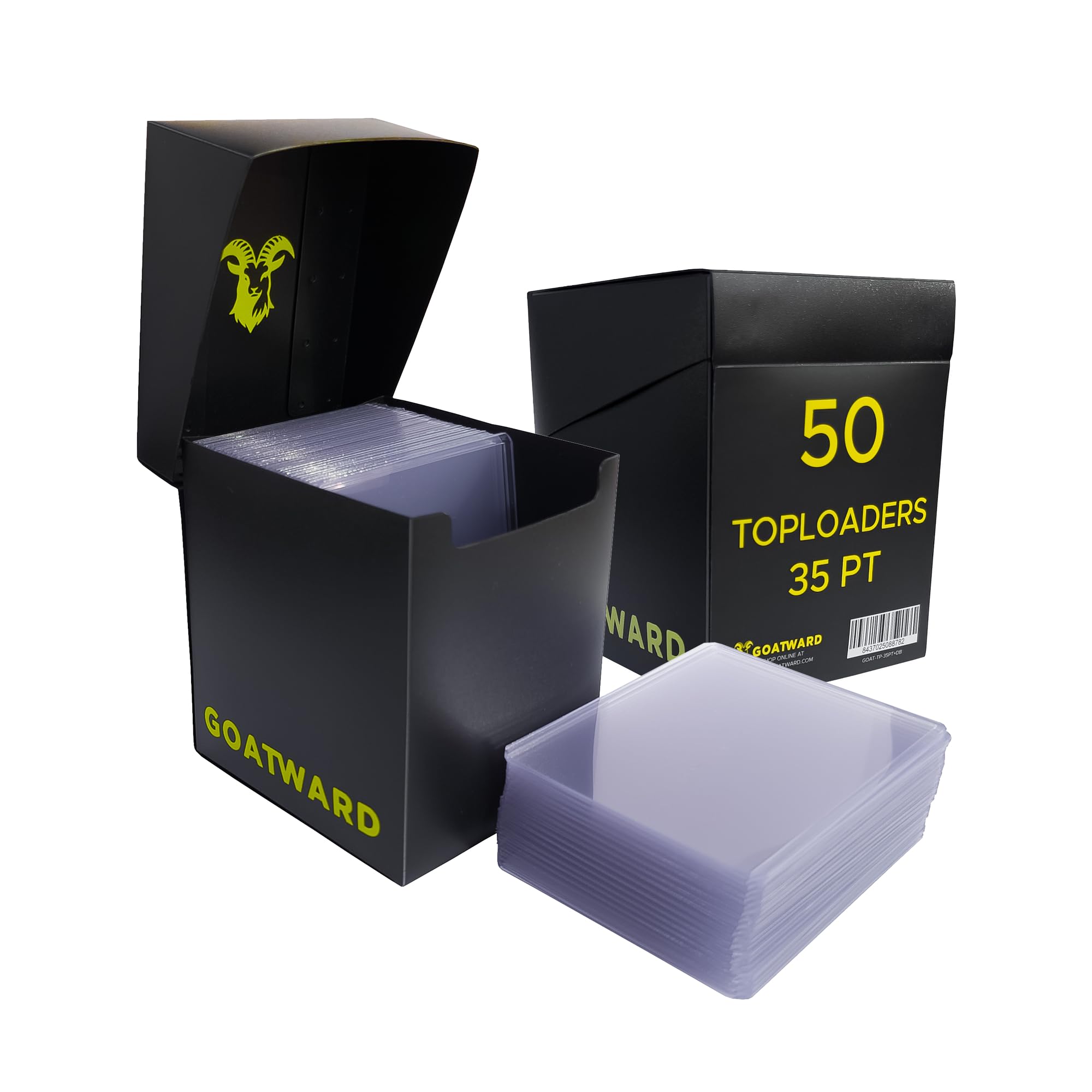 GoatWard Toploaders 35PT + Deck Box Black
