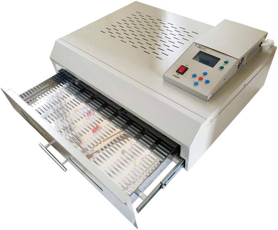 TECHTONGDA Reflow Oven 110V Reflow Soldering Station 2500W Reflow Soldering Oven Professional Infrared Heater with 15.7x23.6in Soldering Area for PCB Chip Aluminum Substrate Lamp Bead Reflow Heating