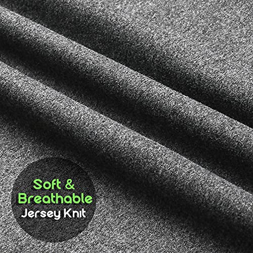 Cosmoplus COS-YFZT-SMH 𝐏𝐫𝐞𝐠𝐧𝐚𝐧𝐜𝐲 𝐏𝐢𝐥𝐥𝐨𝐰 𝐂𝐨𝐯𝐞𝐫 Cosmoplus C Shaped Full Body Pillow Case 𝐂𝐨𝐯𝐞𝐫 For Maternity,Stretchy Cool Breathable Jersey Fabric,Provides Sleep And Pregnancy Support,Heather Grey thumb #6