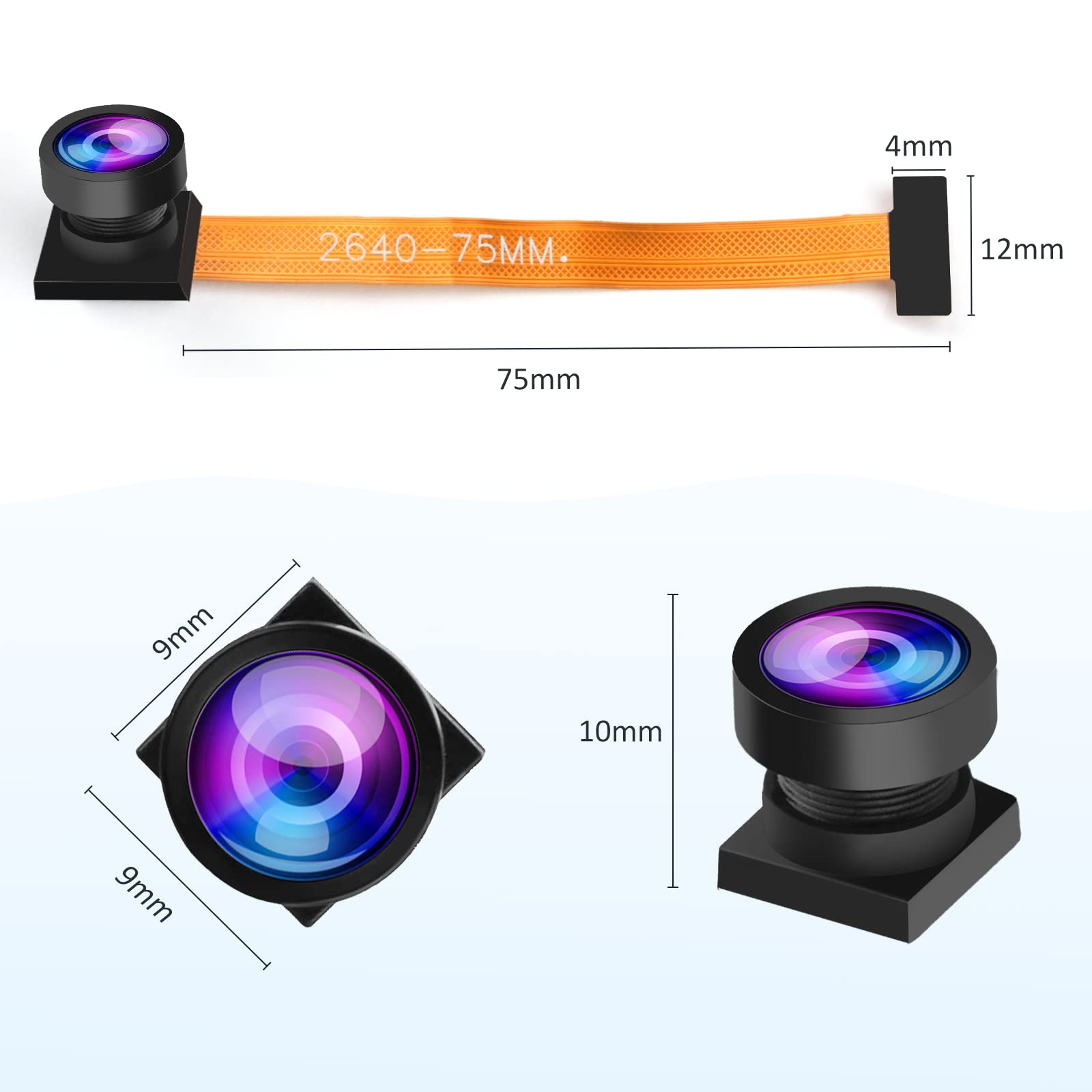 APKLVSR Modulo Fotocamera OV2640 2MP Con Angolo 160° – Sensore Grandangolare I2C, Supporto JPEG/RGB/YUV, Ideale Per ESP32 CAM E MCU (confezione Da 2 Pezzi)