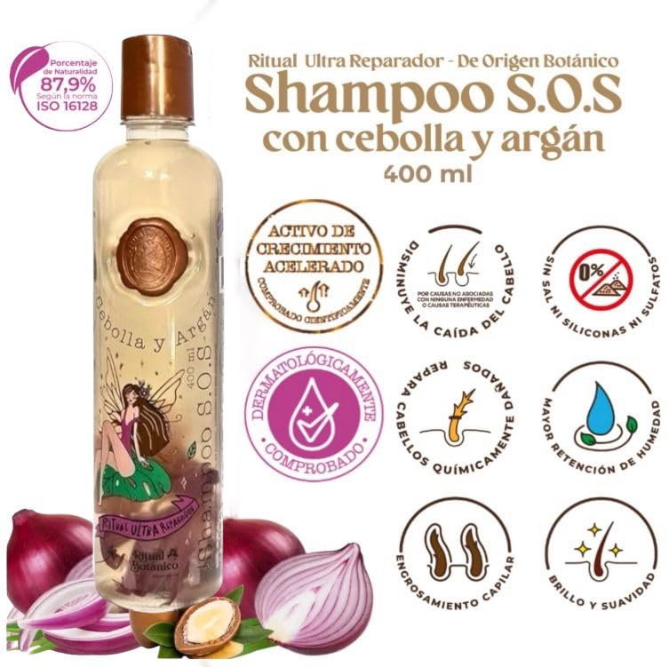 Miniatura 2 de KIT 5 Crecimiento Acelerado y Ultra Reparador S.O.S Champú de Cebolla, Mascarilla para el Cabello, Acondicionador Intensivo PLEX, DUO Termoprotector